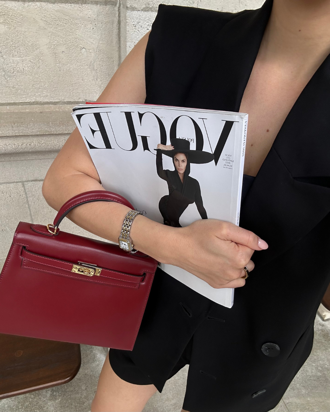 JACQUE | Mini sac en cuir Bordeaux – Élégance intemporelle