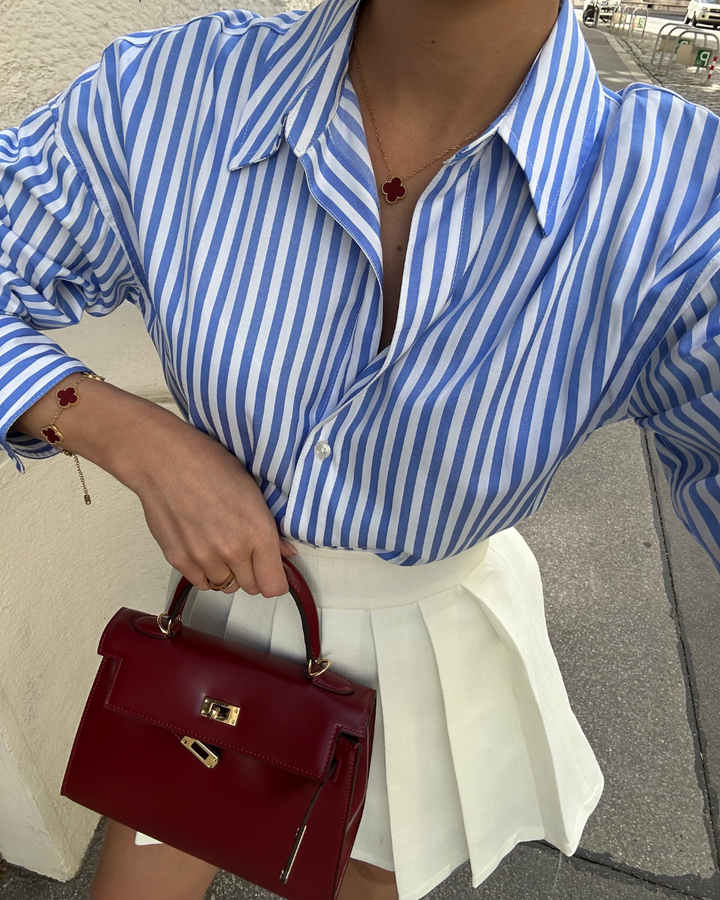 JACQUE | Mini sac en cuir Bordeaux – Élégance intemporelle