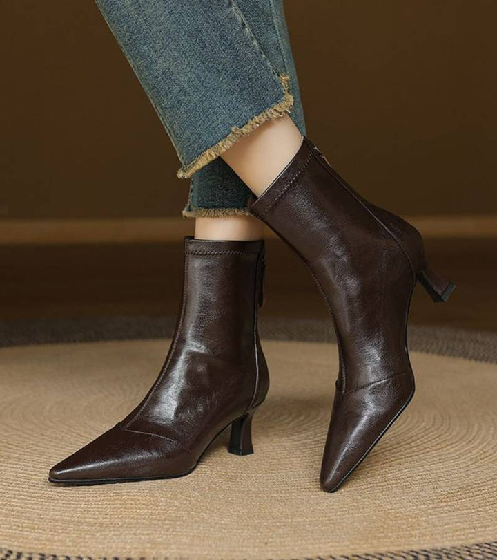 RUMI | Bottines en cuir à talon élégant