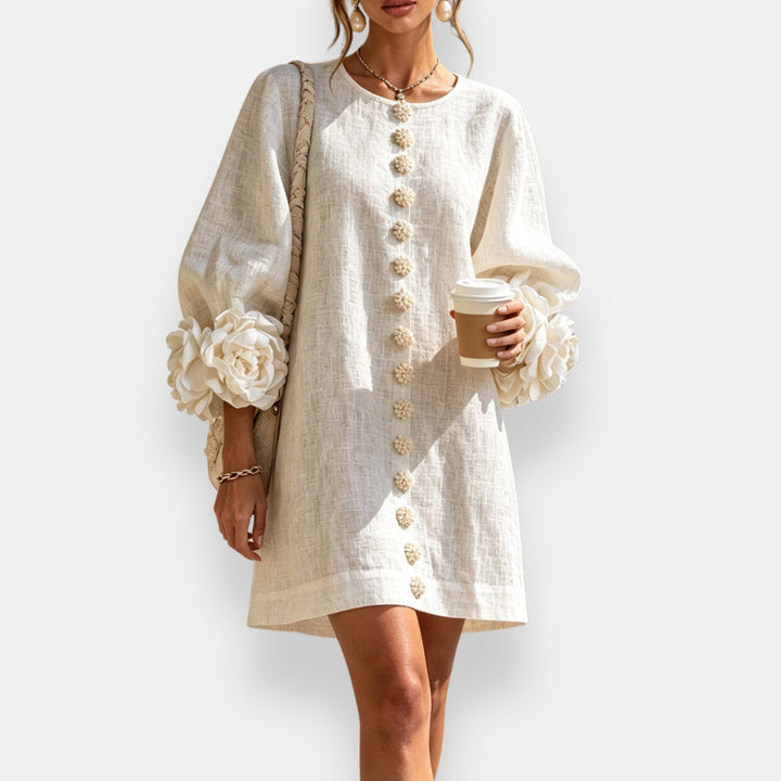 Macéla | Robe à fleurs en relief