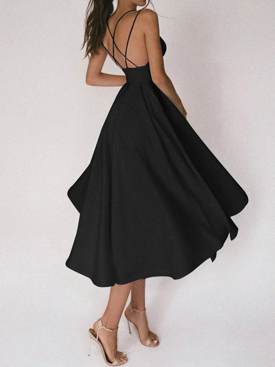 LORÉNA | Robe Midi Élégante et Raffinée