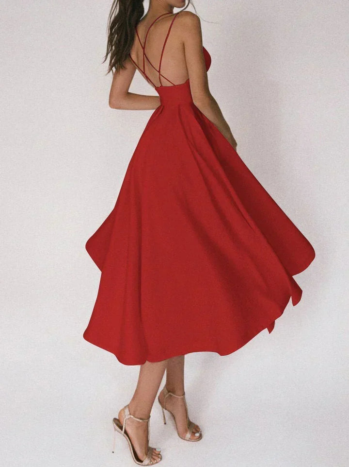 LORÉNA | Robe Midi Élégante et Raffinée