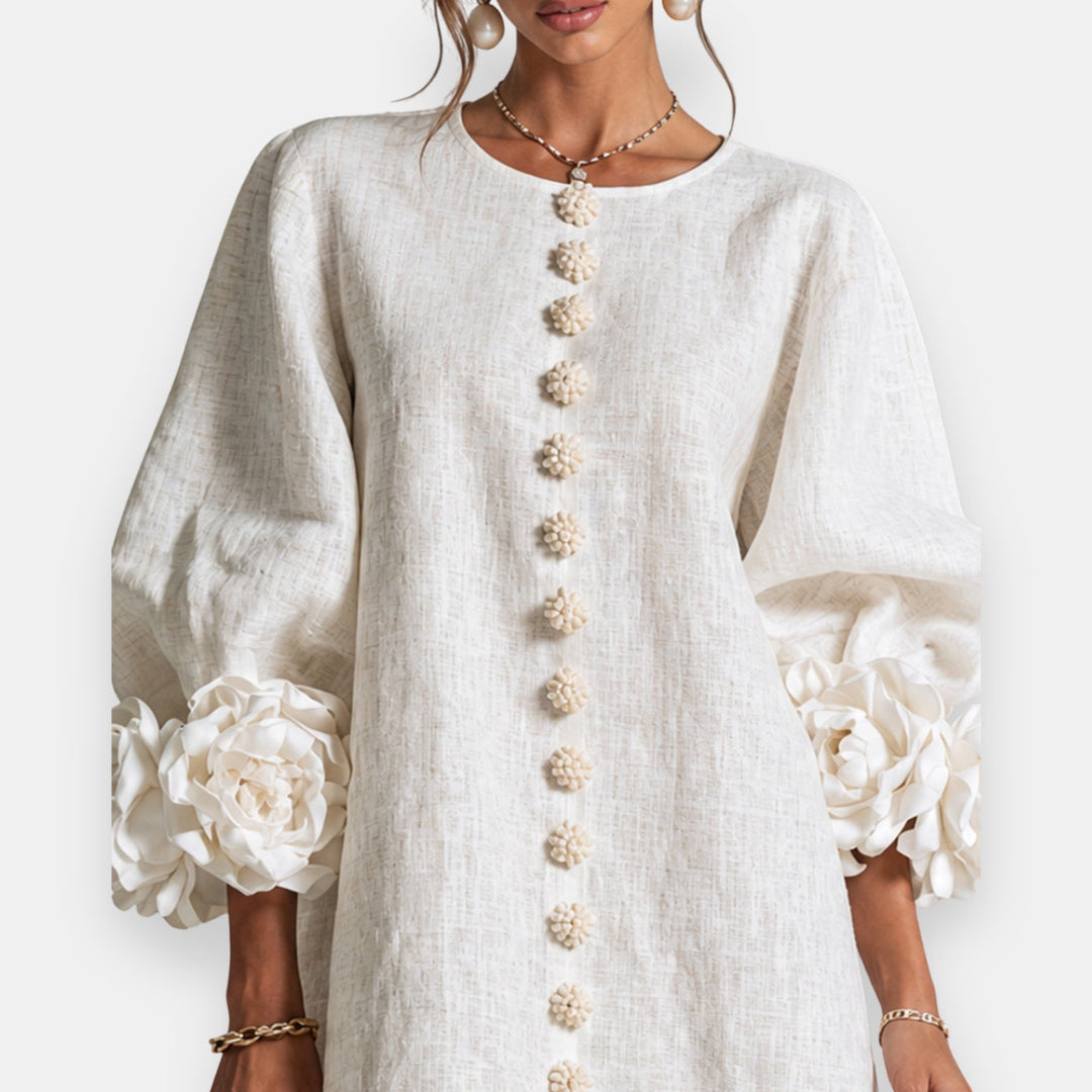 Macéla | Robe à fleurs en relief