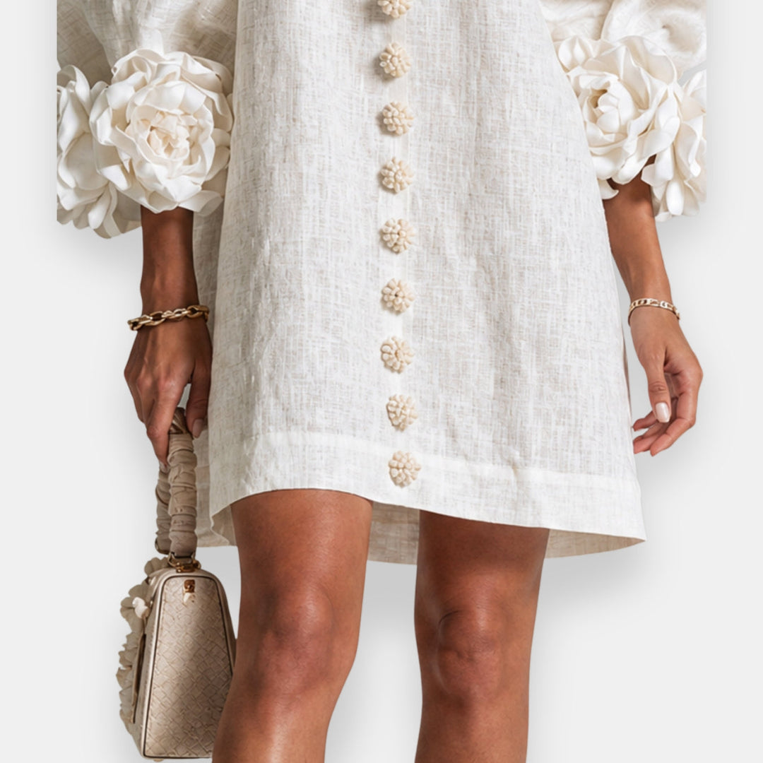 Macéla | Robe à fleurs en relief