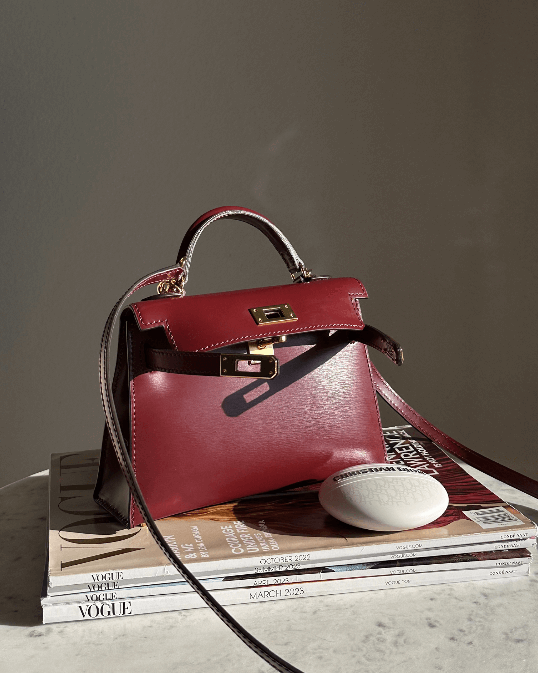 JACQUE | Mini sac en cuir Bordeaux – Élégance intemporelle