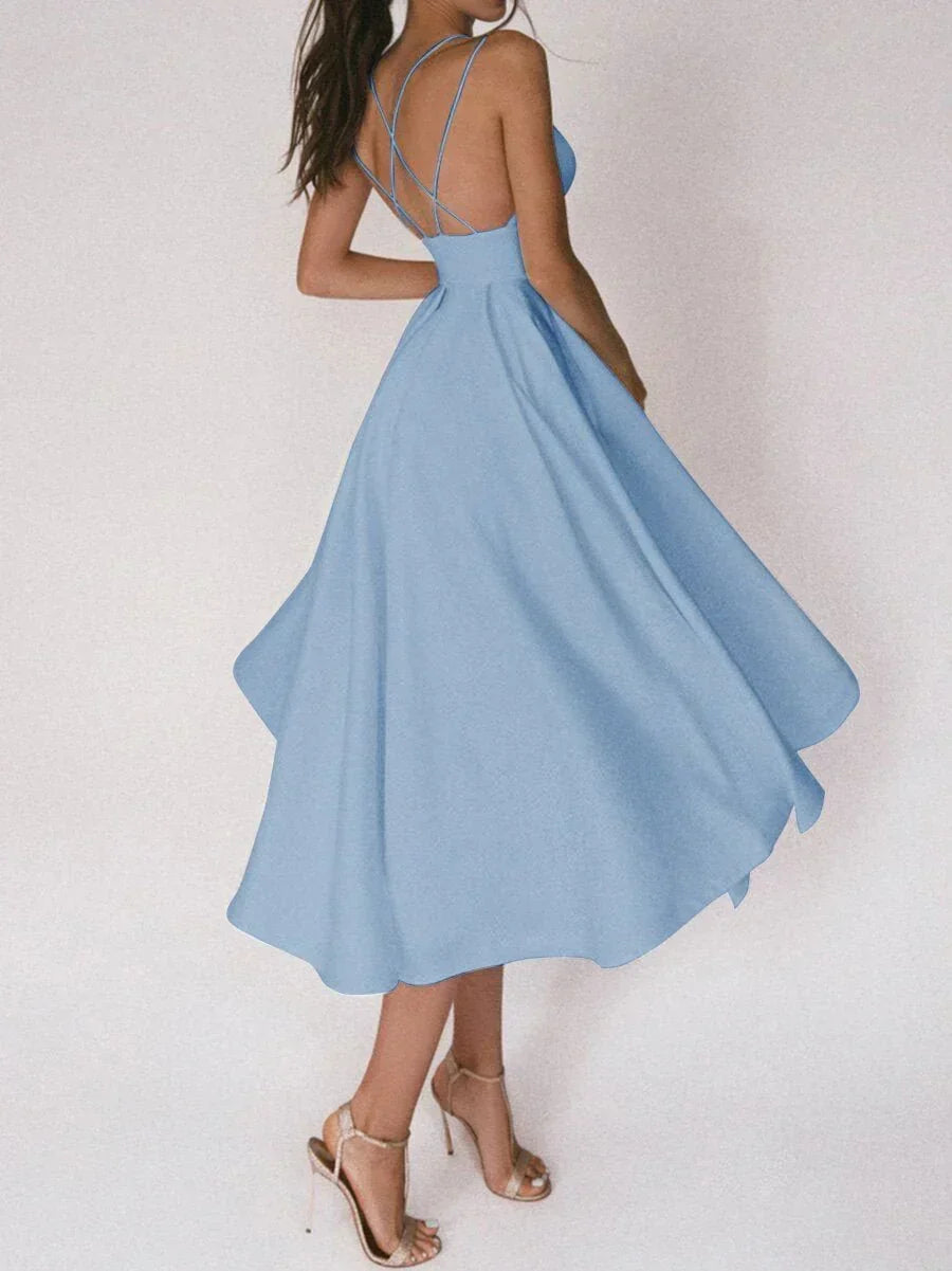 LORÉNA | Robe Midi Élégante et Raffinée