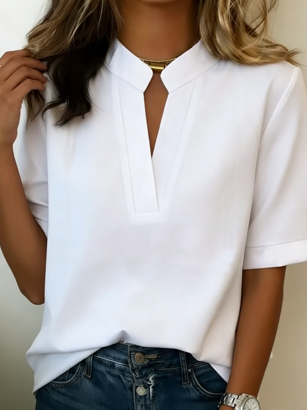 AMY | Blouse Chic à Col en V Margaux