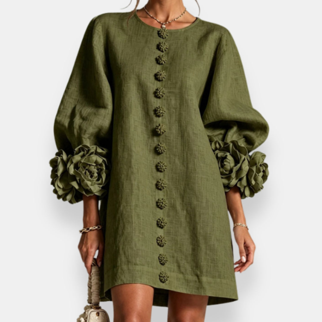 Macéla | Robe à fleurs en relief