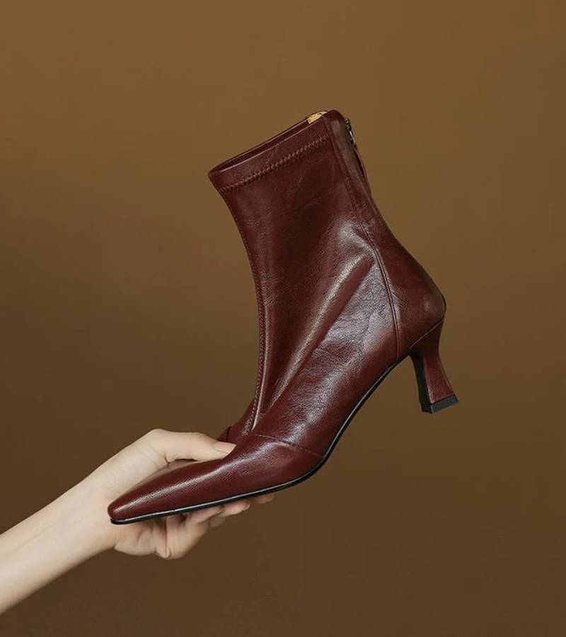 RUMI | Bottines en cuir à talon élégant