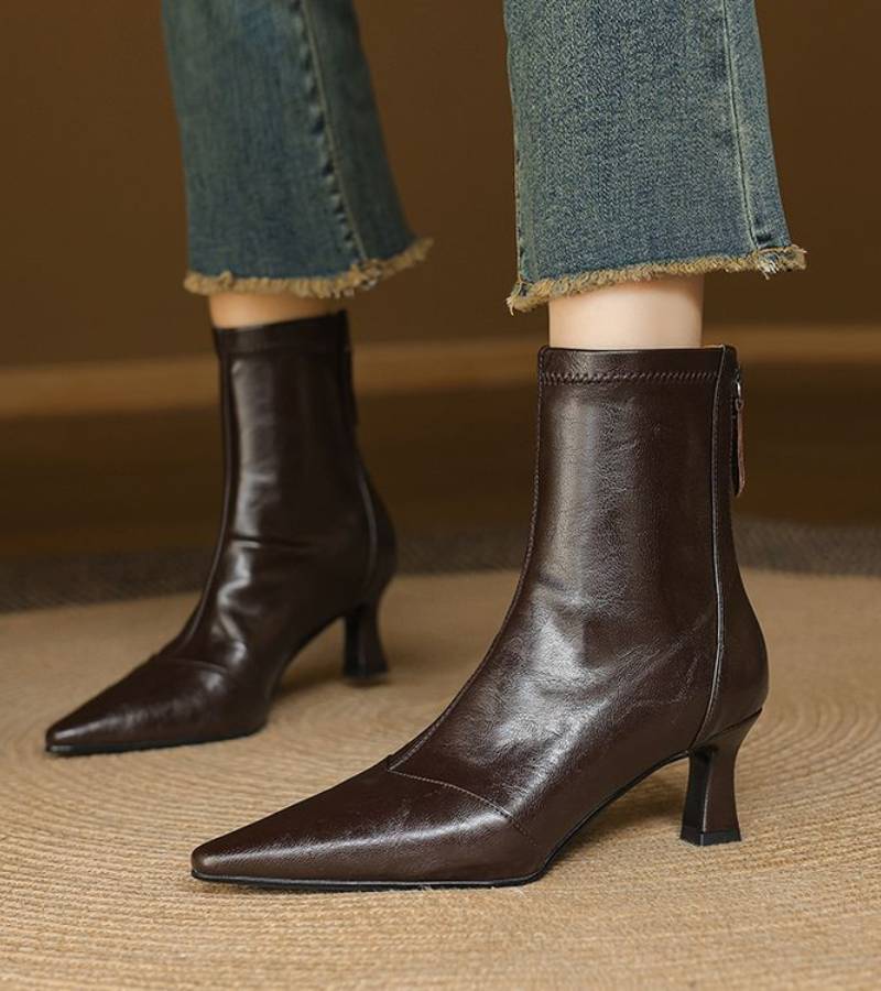 RUMI | Bottines en cuir à talon élégant