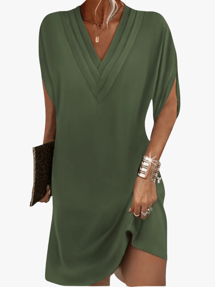 JOSÉPHINE | ROBE ENVELOPPE À COL EN V POUR FEMMES