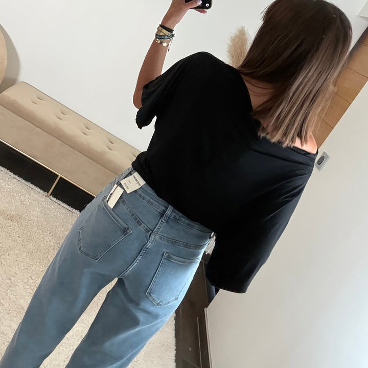 MAURA | TOP OVERSIZE NOIR
