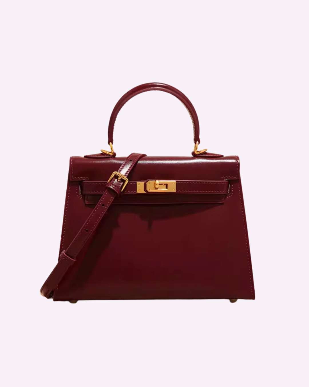 JACQUE | Mini sac en cuir Bordeaux – Élégance intemporelle