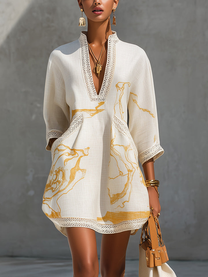 Joséphine | Robe Mini en Dentelle Ivoire