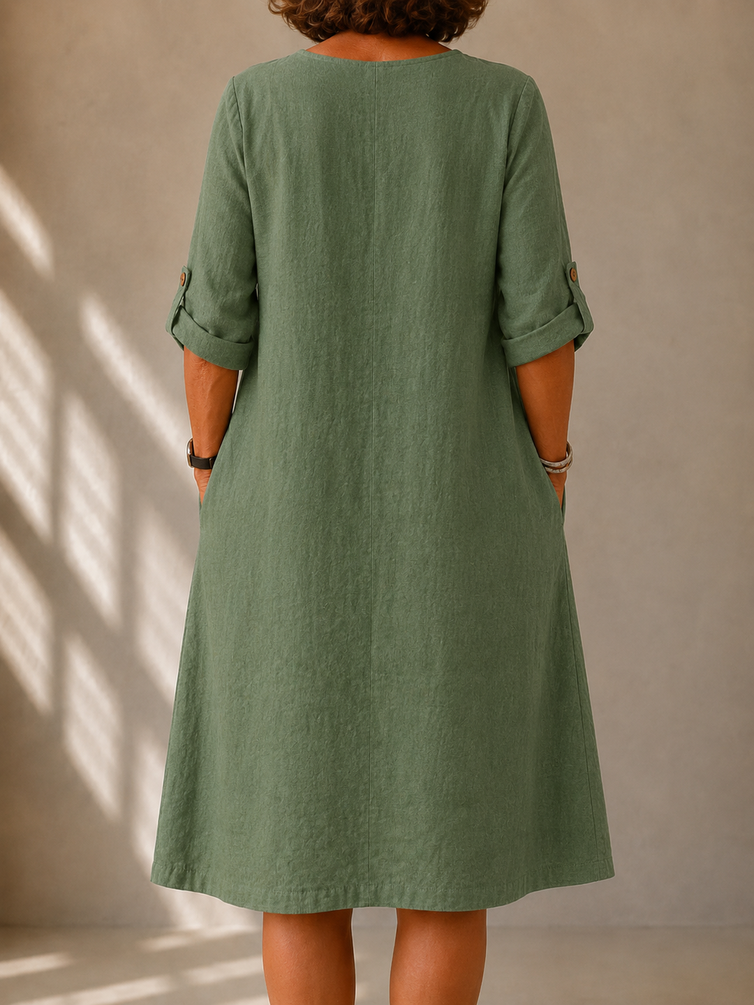 TESSA | Robe Col Tunisien vert