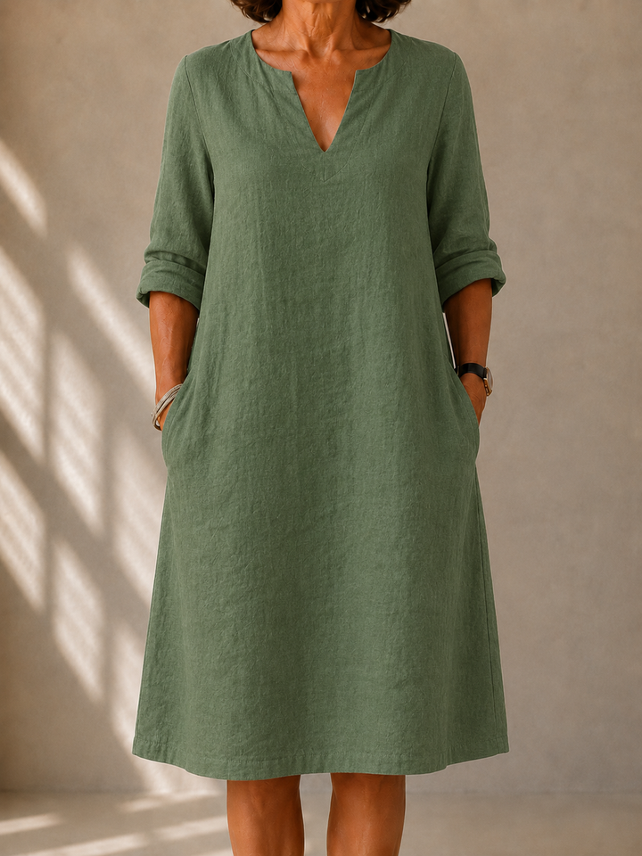 TESSA | Robe Col Tunisien vert