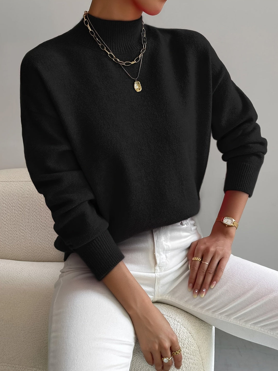 LOU | Pull Col Montant Doux