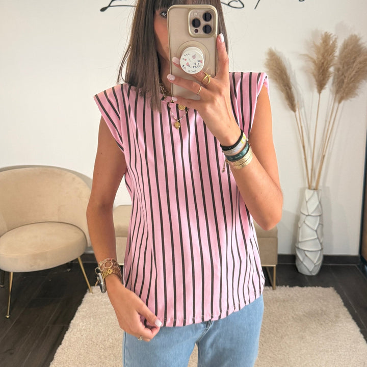 MOON | T-SHIRT DOS NU COEUR ROSE